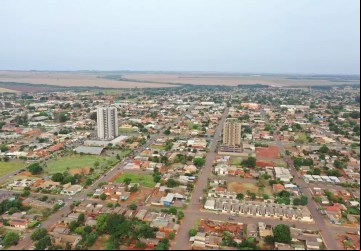 Imagem aérea da cidade de Sidrolândia, onde aconteceu o crime. (Foto: Divulgação) .